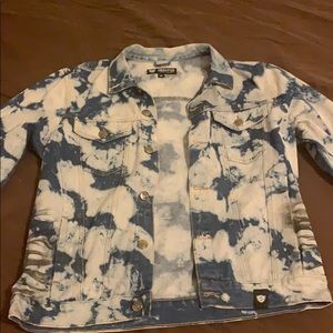 Acid wash jean jacket